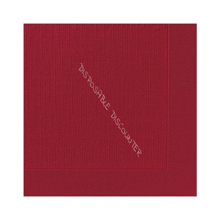 Duni Servetten tissue 40cm 4-laags 1/4 vouw embossed bordeaux
