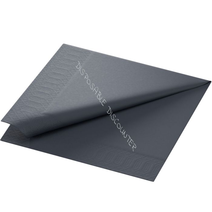 Duni Servetten tissue 40cm 3 laags zwart
