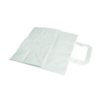 Draagtassen snacktas blokbodem 26+17x26cm wit