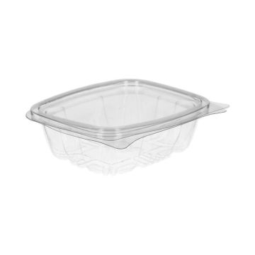 Saladebakjes transparant 147 x 130 x 45 mm met deksel 375 ml