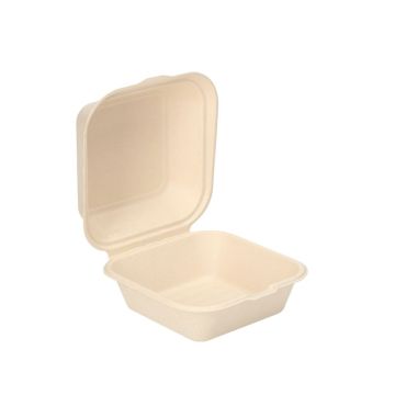 BIO Suikerriet Hamburger Box Klein Bruin