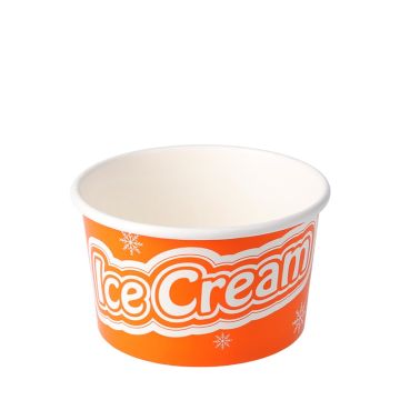 IJsbeker karton 240ml IceCream middel oranje